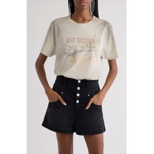 Isabel Marant Etoile Beige Zaof Graphic T-Shirt Size Large
